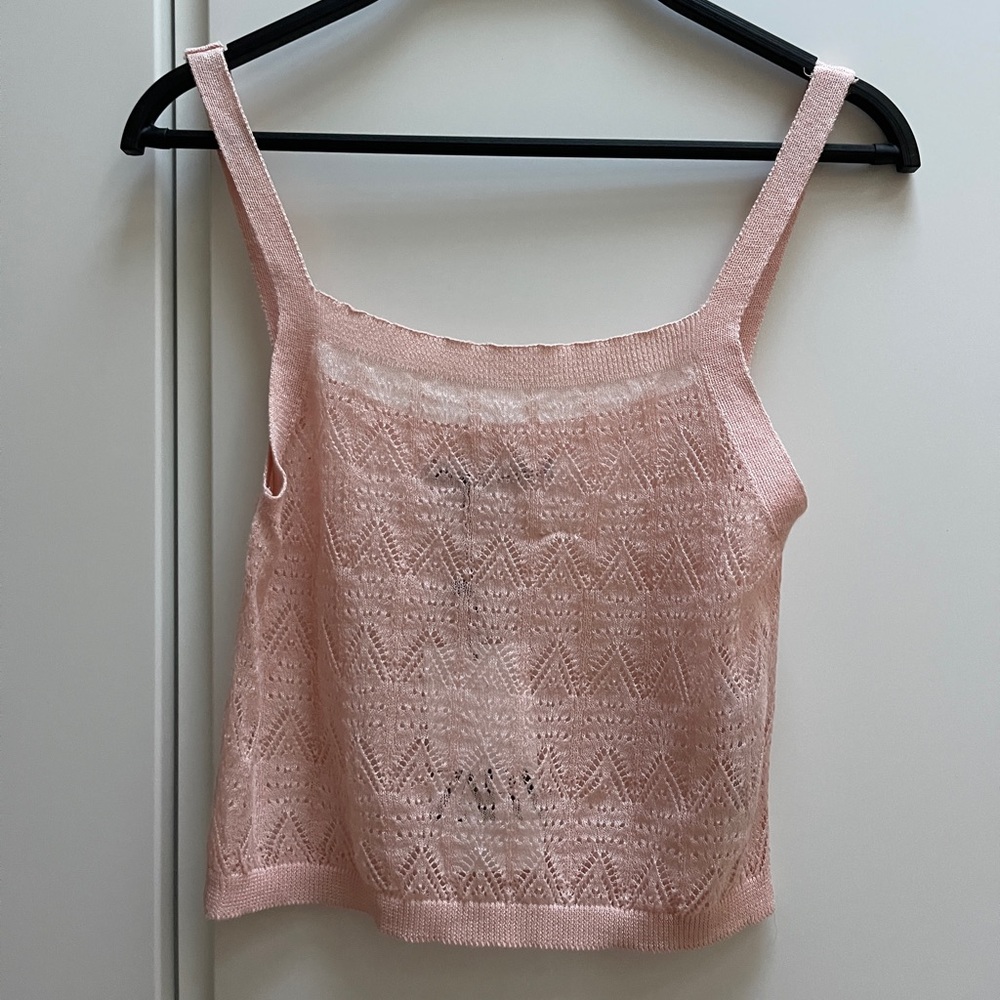 NWT Zara Light Pink Knit Tank Top